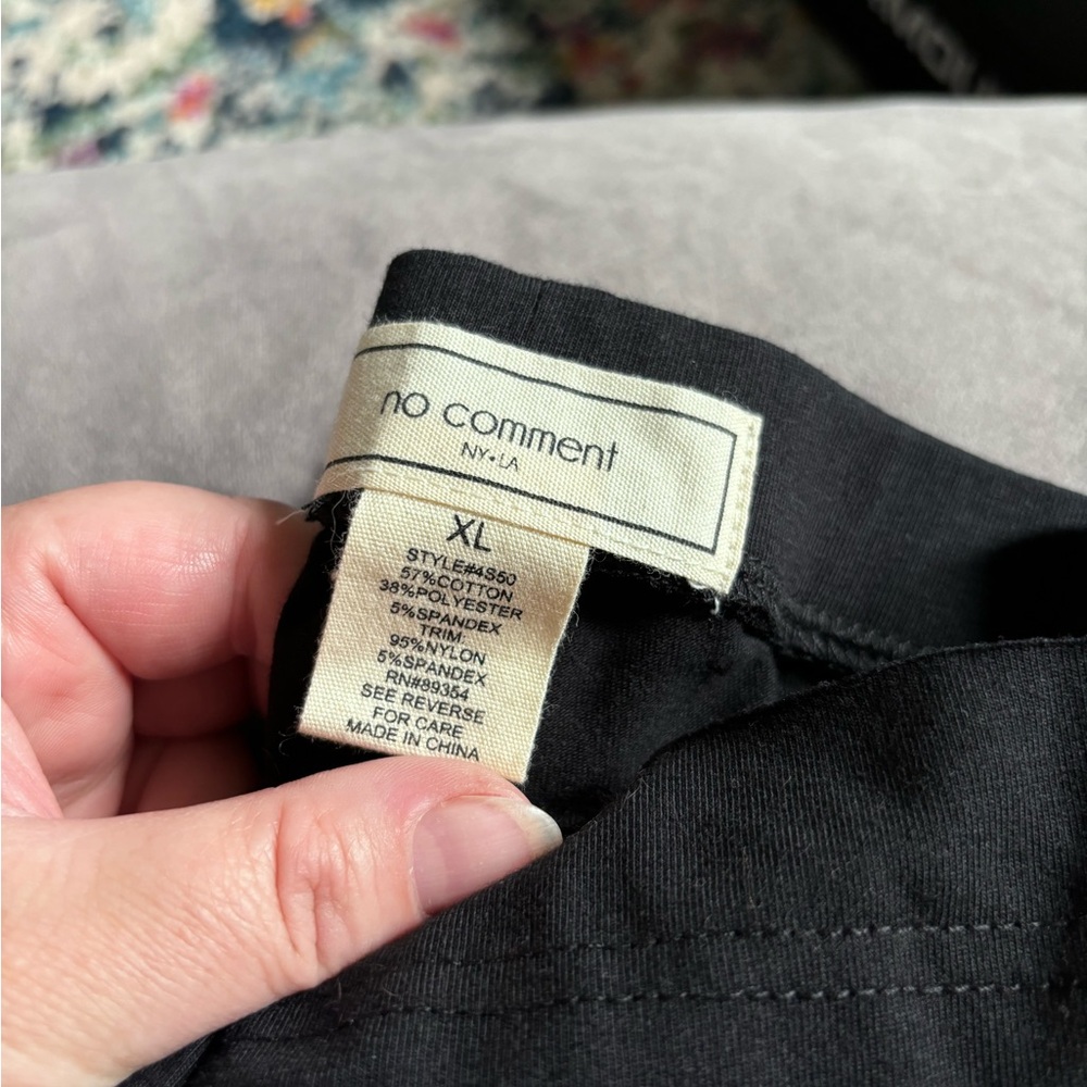 No Comment Distressed Leggings